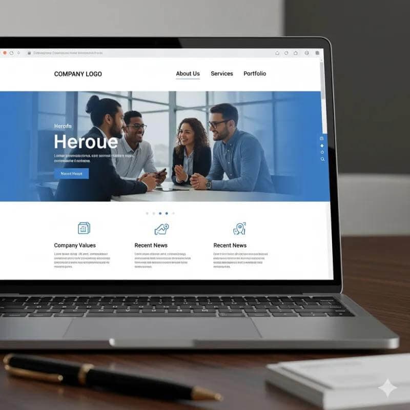 Modern business website design